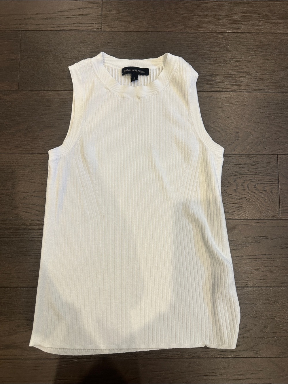 Banana Republic Cream Ribbed Tank Top